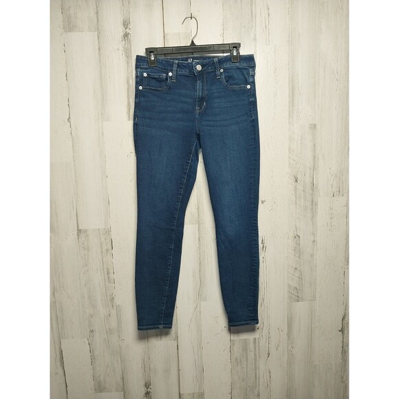 GAP Universal Legging Size 8 Regular Dark Wash Skinny Jeans - Picture 1 of 8